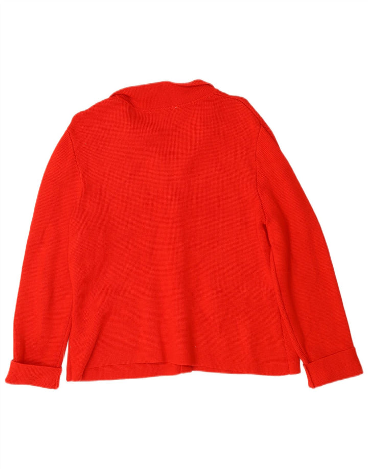 Zara Womens Cardigan Sweater UK 16 Large Red Viscose