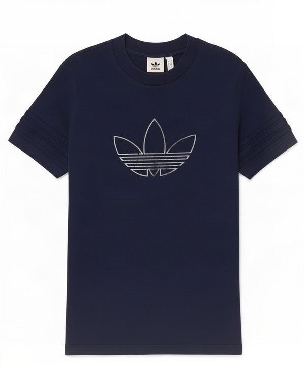 Adidas Mens Graphic T-Shirt Top Small Navy Blue Cotton