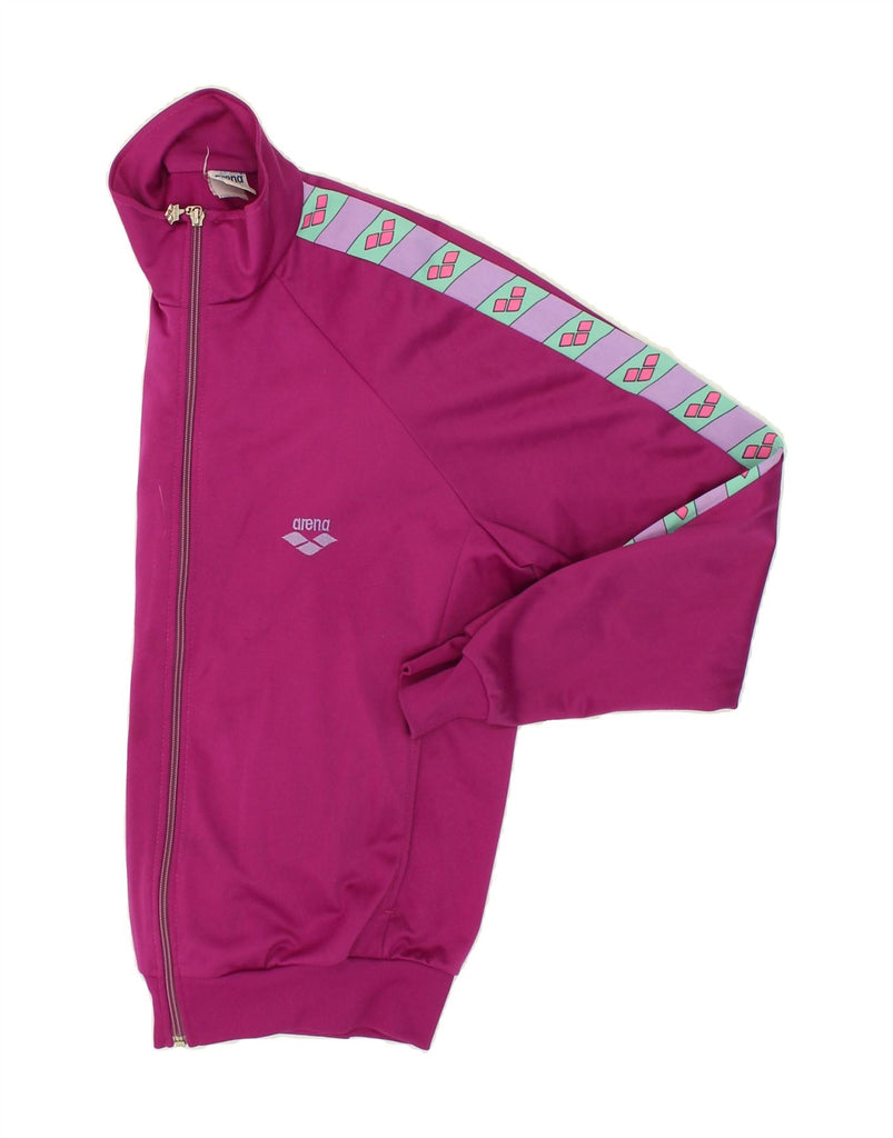 ARENA Womens Graphic Tracksuit Top Jacket UK 16 Large Pink | Vintage Arena | Thrift | Second-Hand Arena | Used Clothing | Messina Hembry 