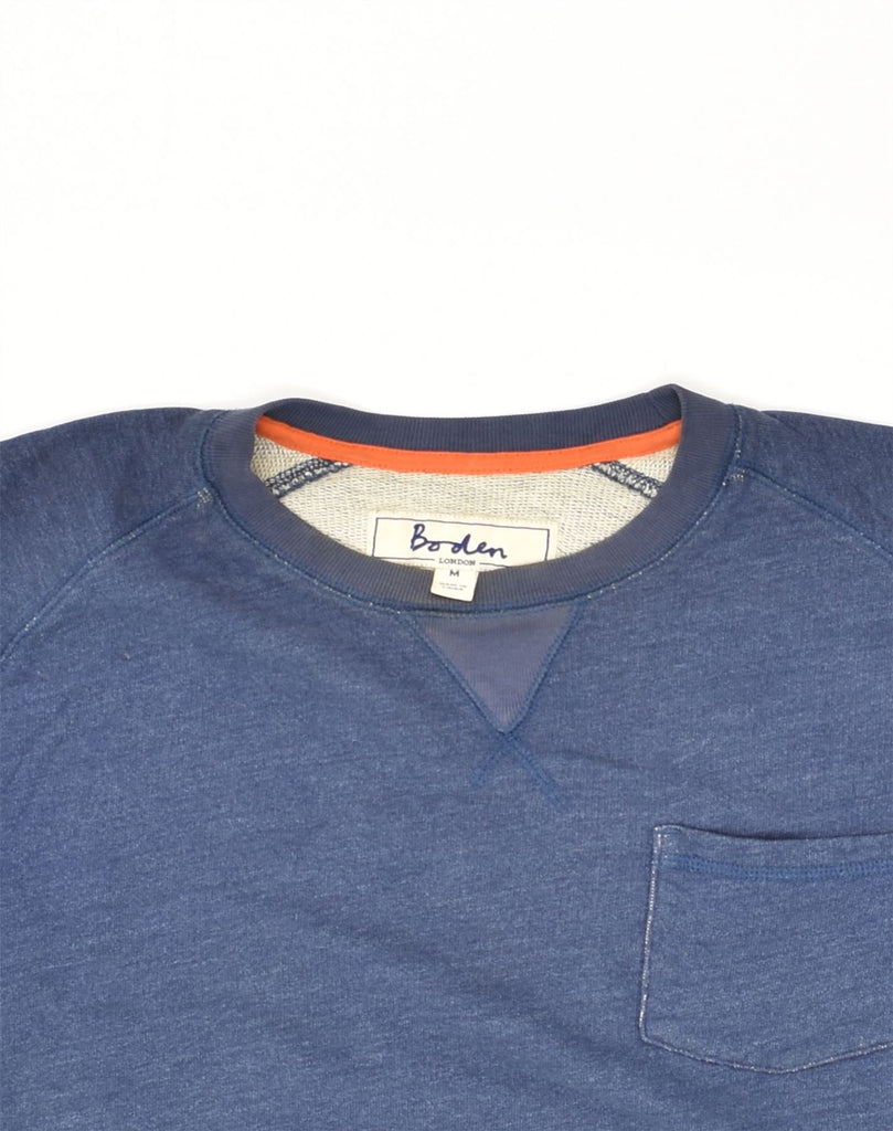 BODEN Mens London Sweatshirt Jumper Medium Blue Cotton | Vintage Boden | Thrift | Second-Hand Boden | Used Clothing | Messina Hembry 