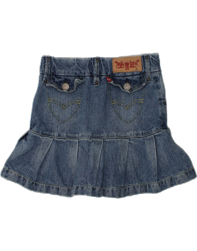 LEVI'S Girls Denim Skirt 5-6 Years W22  Blue Cotton | Vintage Levi's | Thrift | Second-Hand Levi's | Used Clothing | Messina Hembry 