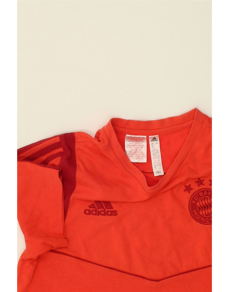 ADIDAS Boys FC Bayern Munchen T-Shirt Top 13-14 Years Red Cotton | Vintage Adidas | Thrift | Second-Hand Adidas | Used Clothing | Messina Hembry 