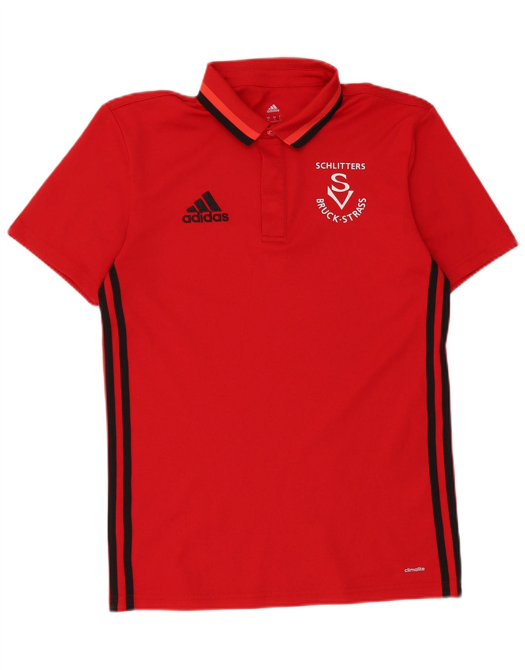 Adidas Mens Climalite Graphic Polo Shirt Small Red