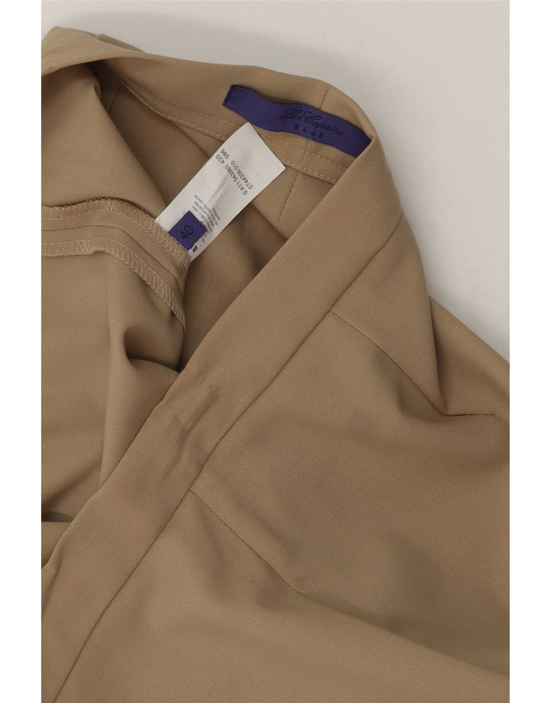 Les Copains Womens Straight Suit Trousers EU 40 Medium W30 L27 Beige