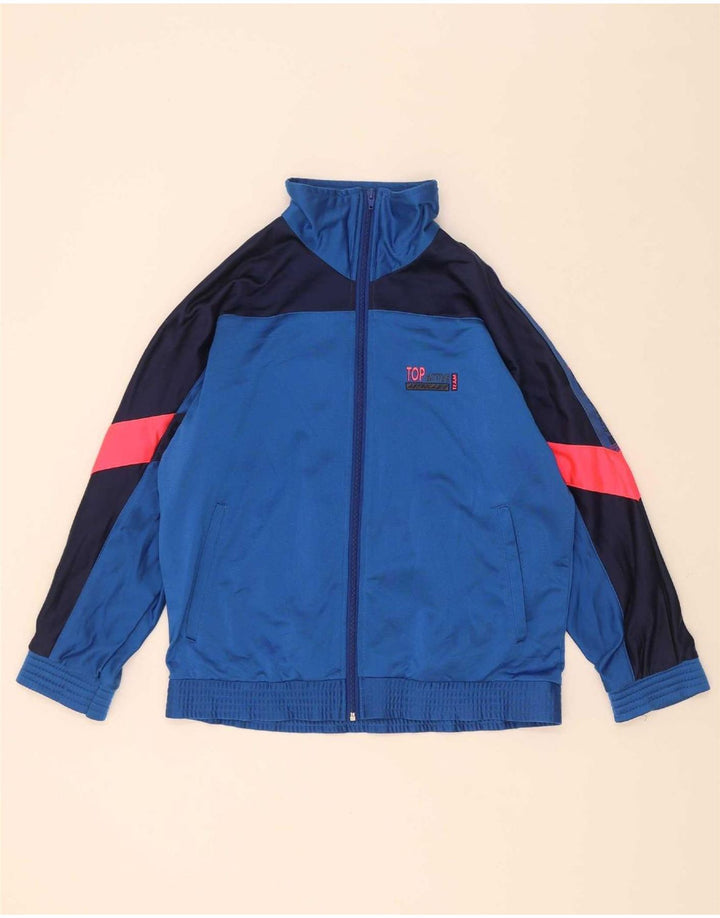 Astrolabio Mens Graphic Tracksuit Top Jacket Medium Blue Colourblock
