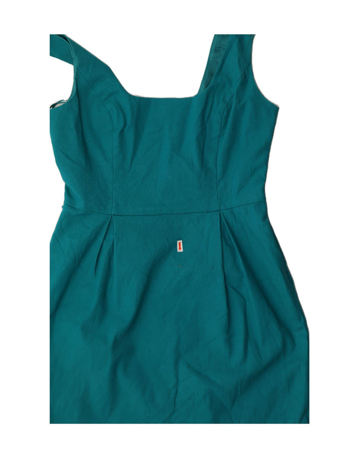 OASIS Womens Sleeveless Sheath Dress UK 12 Medium Turquoise Cotton Vintage Oasis and Second-Hand Oasis from Messina Hembry 