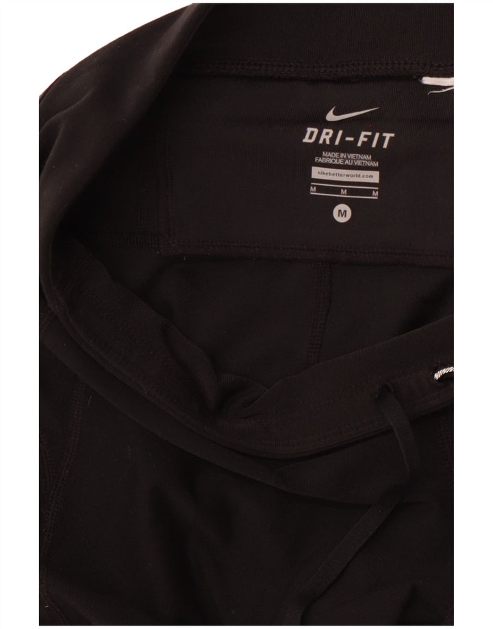 NIKE Womens Dri Fit Leggings UK 12 Medium Black