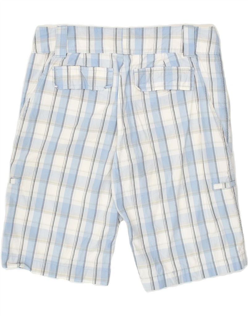 LEE Mens Cargo Shorts W32 Medium  Blue Check | Vintage Lee | Thrift | Second-Hand Lee | Used Clothing | Messina Hembry 