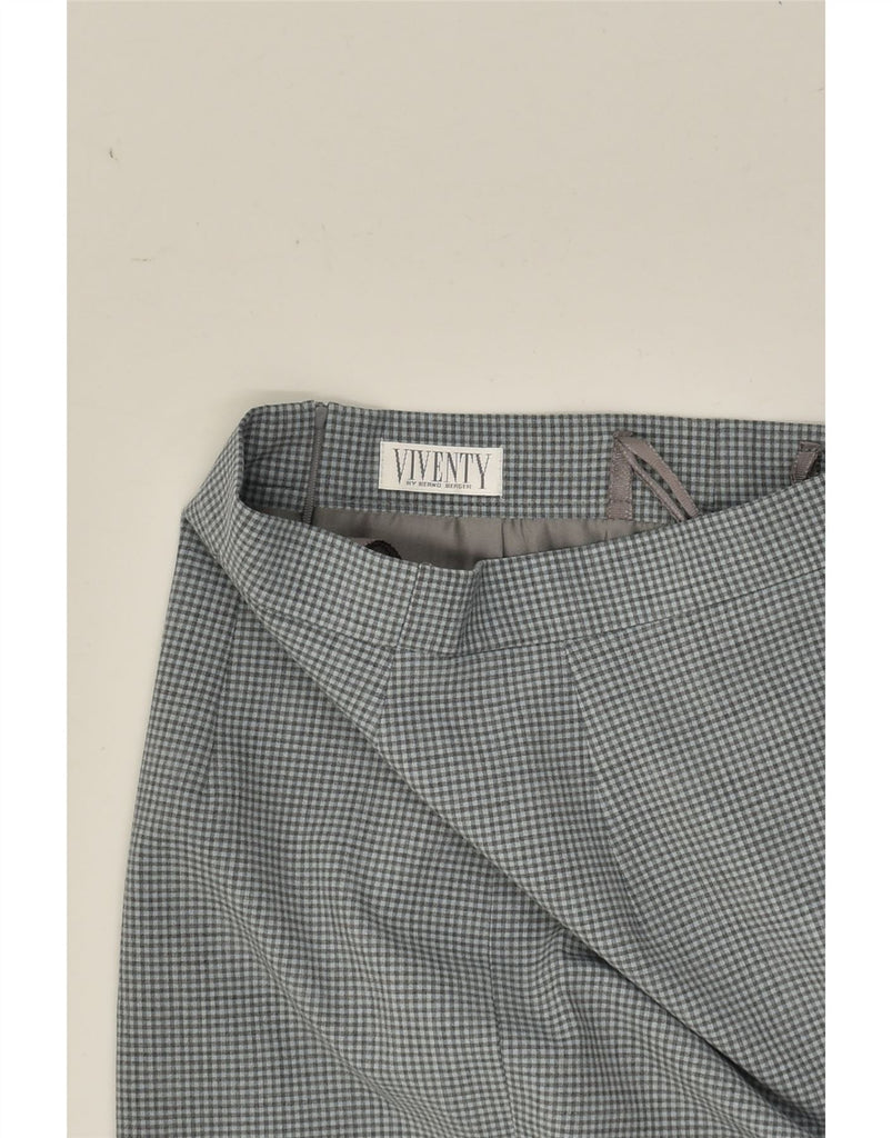 VIVENTY Womens Pencil Skirt EU 34 XS W26 Grey Gingham Virgin Wool | Vintage Viventy | Thrift | Second-Hand Viventy | Used Clothing | Messina Hembry 