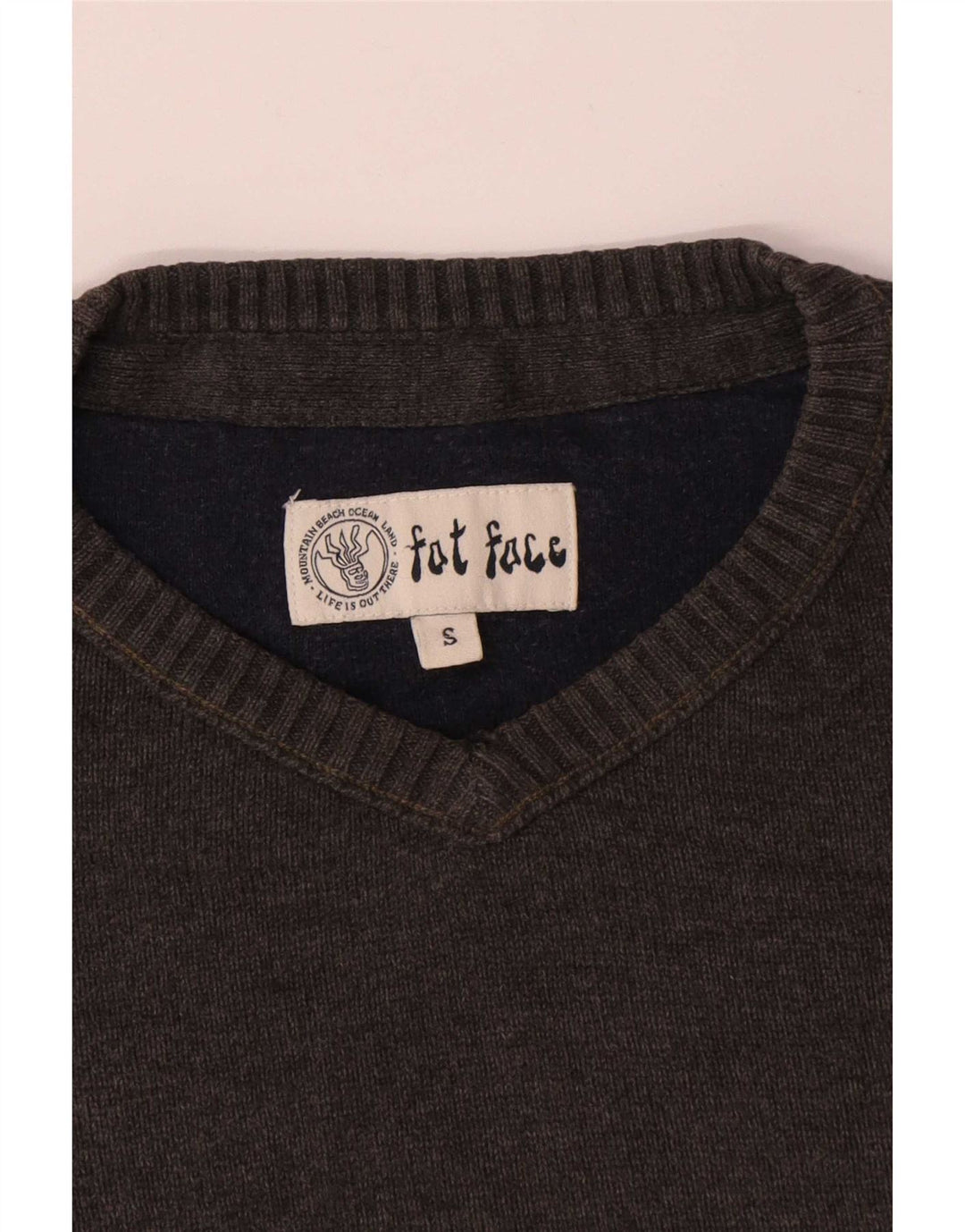 Fat Face Mens Crew Neck Jumper Sweater Small Grey Cotton