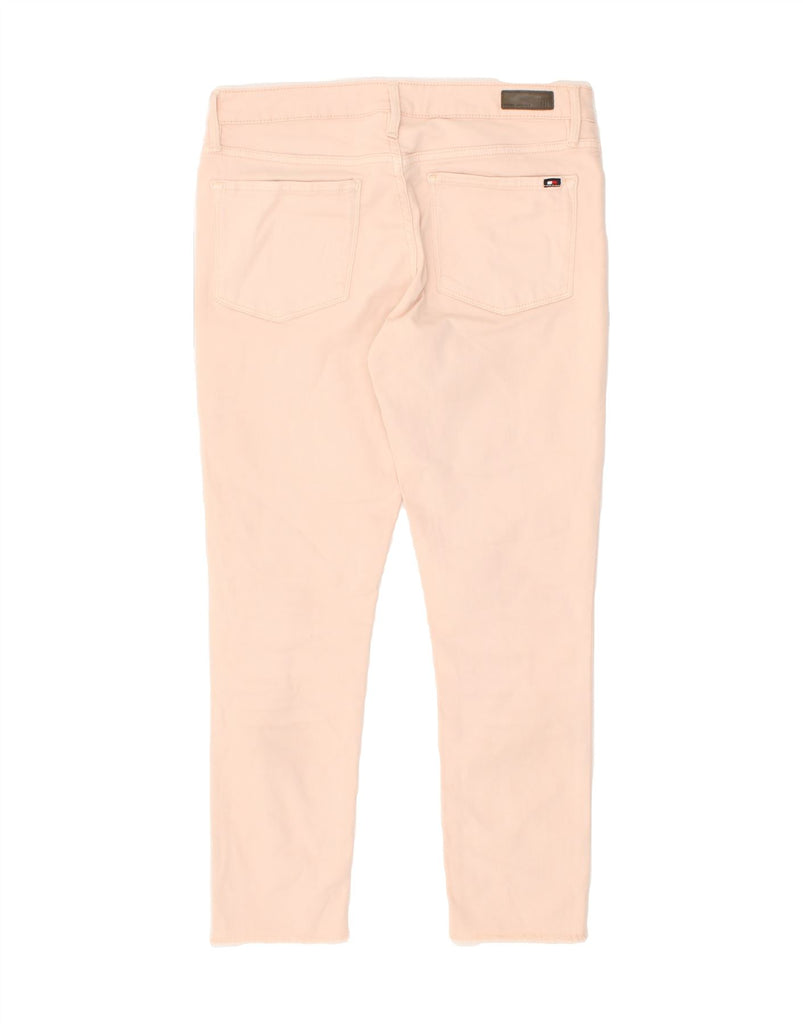 TOMMY HILFIGER Womens Slim Casual Trousers W28 L24 Pink Cotton Vintage Tommy Hilfiger and Second-Hand Tommy Hilfiger from Messina Hembry 