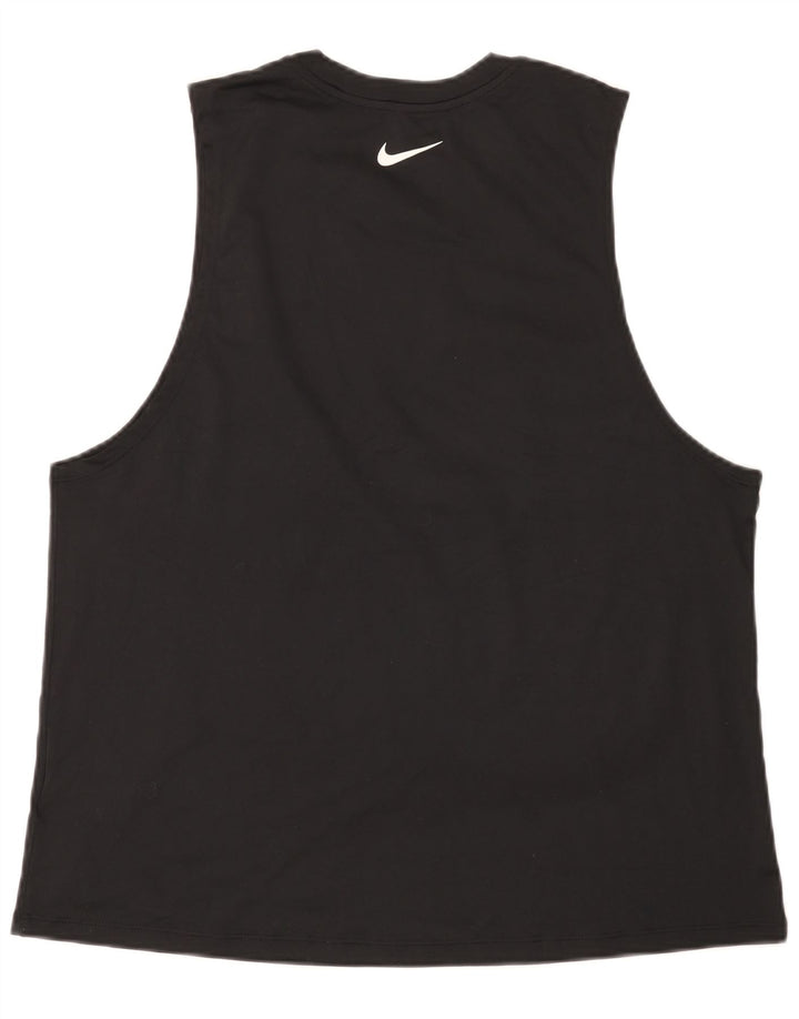 Nike Mens Dri Fit Graphic Vest Top Large Black Polyester