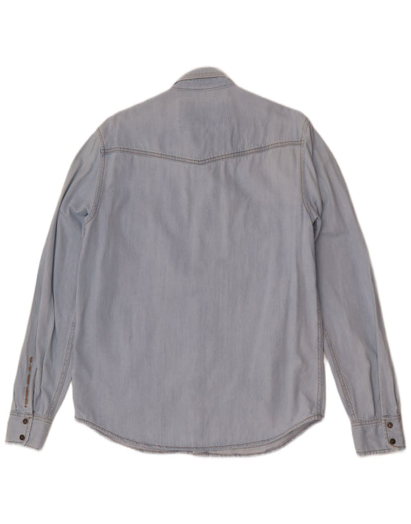 Diesel Mens Denim Shirt Large Blue Cotton