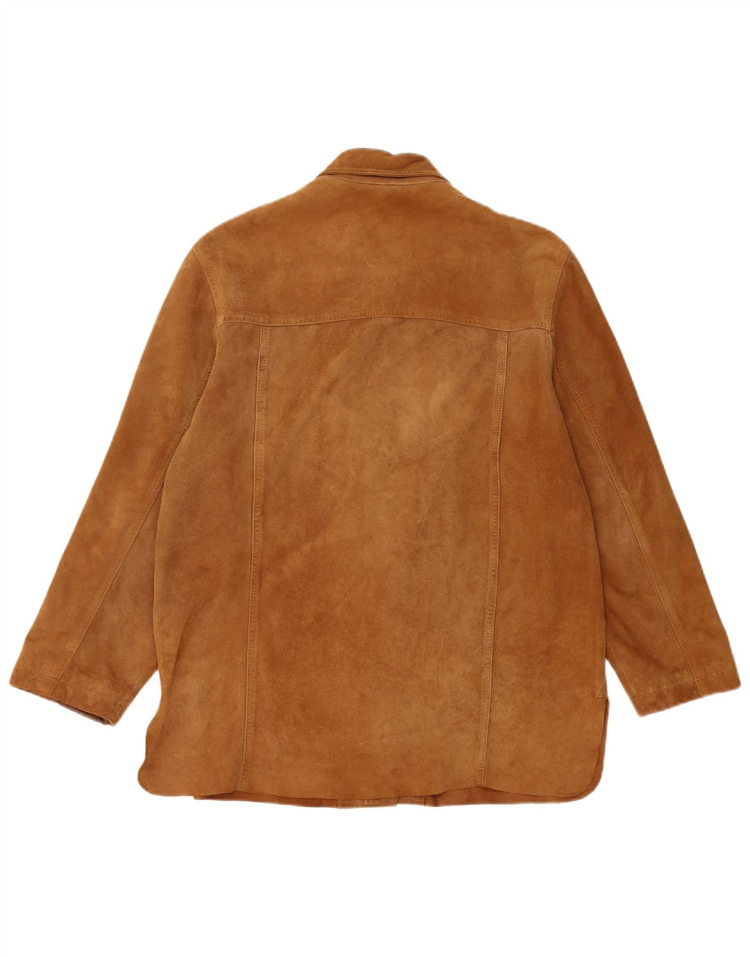 Vintage Womens Suede Jacket IT 42 Medium Brown Leather
