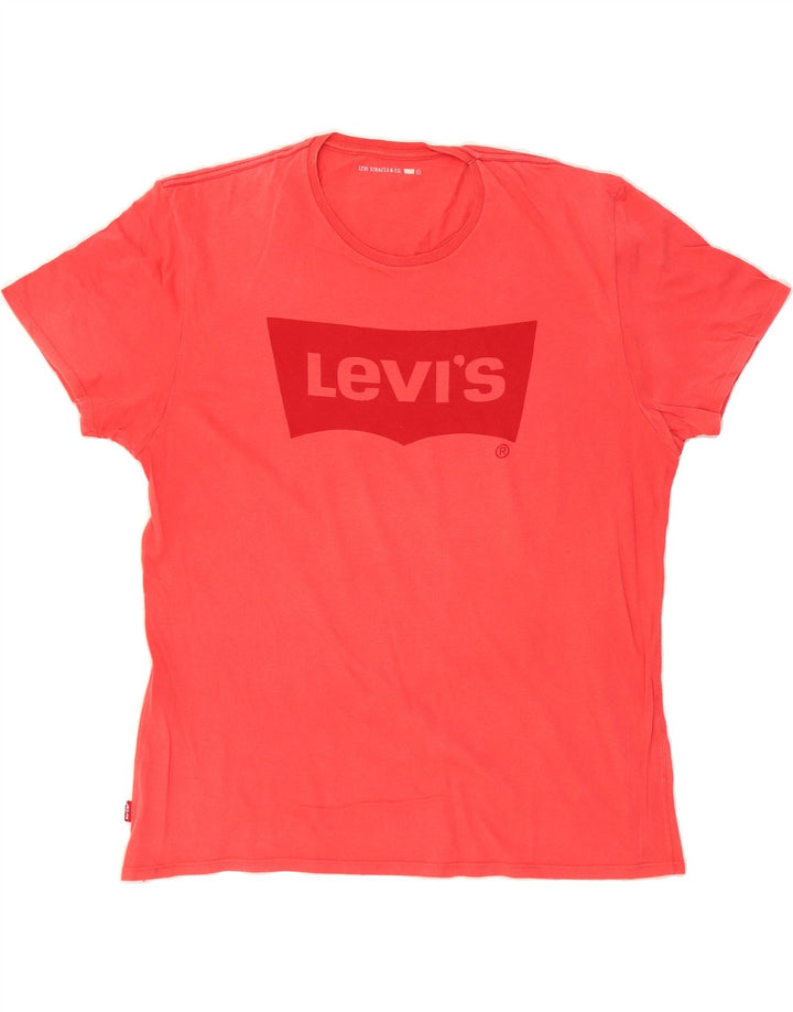 LEVI'S Mens Graphic T-Shirt Top XL Red Cotton Vintage Levi's and Second-Hand Levi's from Messina Hembry 