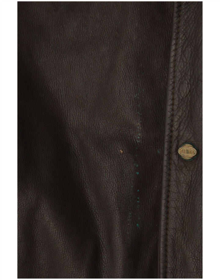 VINTAGE Mens Leather Jacket UK 42 XL Brown