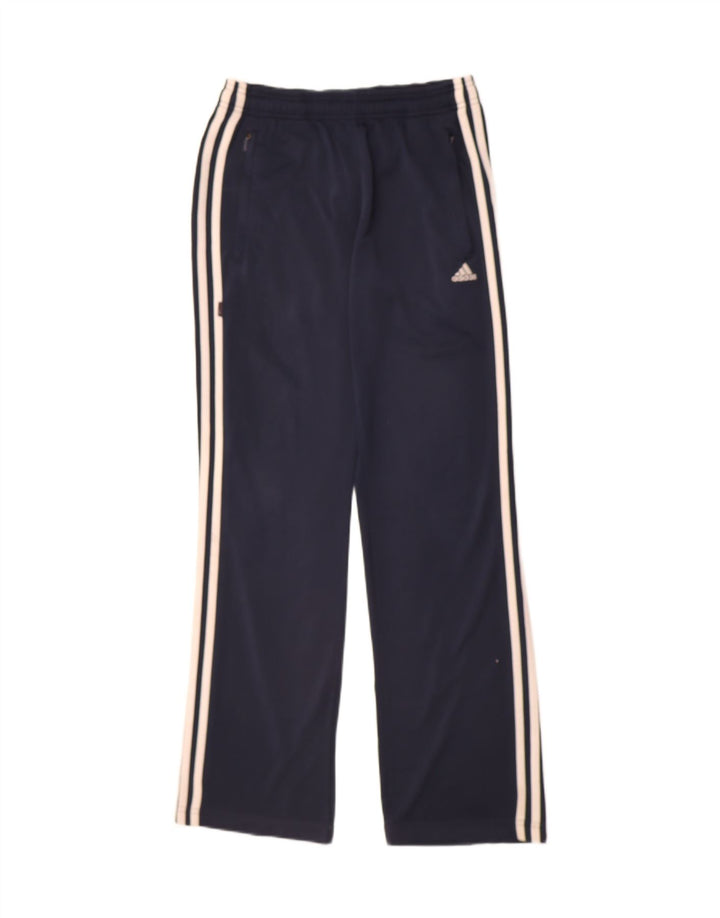 ADIDAS Boys Tracksuit Trousers 13-14 Years Navy Blue Polyester Vintage Adidas and Second-Hand Adidas from Messina Hembry 