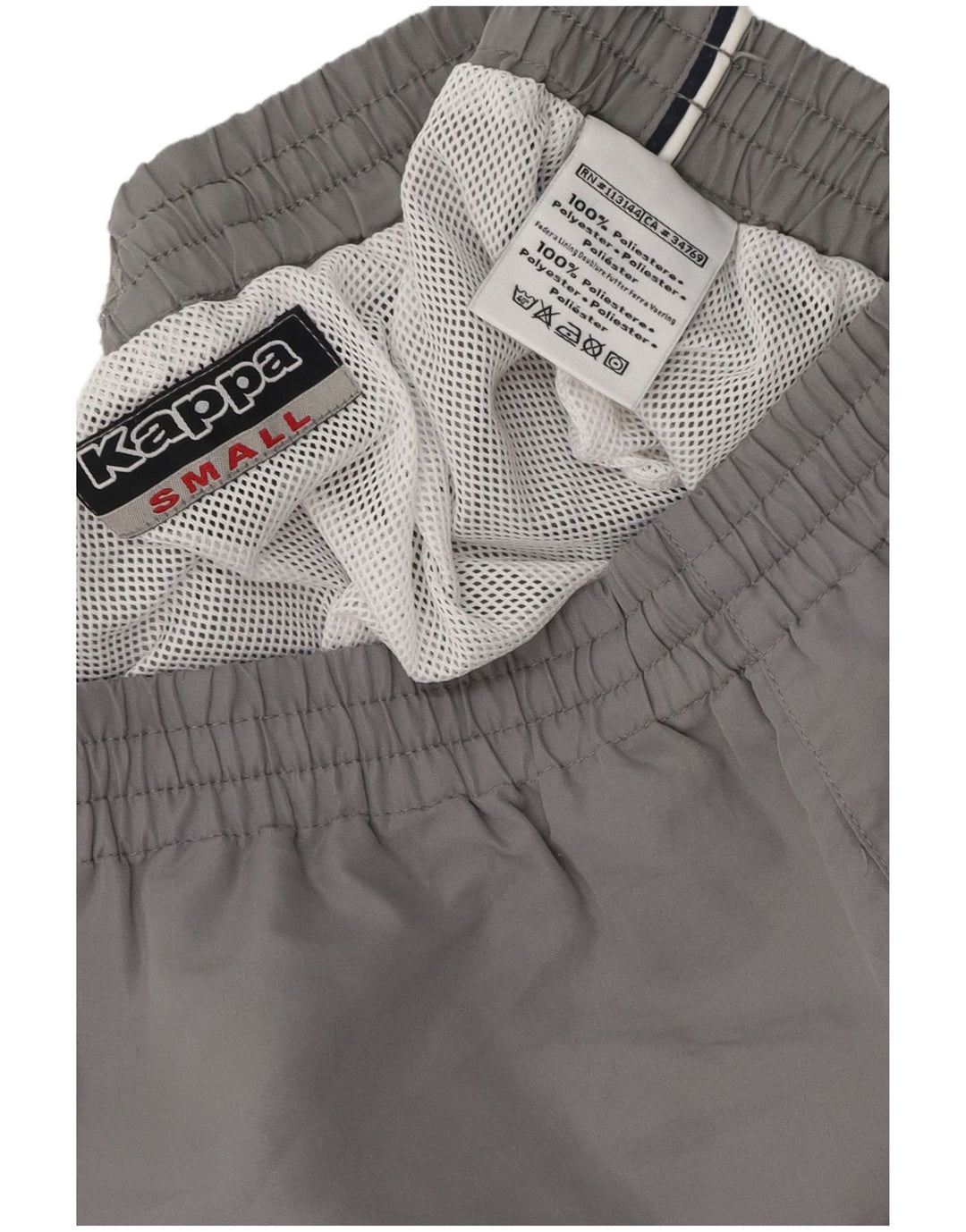 Kappa Mens Sport Shorts Small Grey Polyester