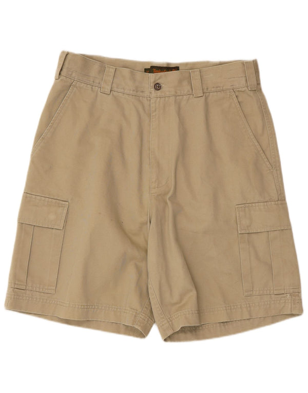Timberland Womens Cargo Shorts W34 Large Beige Cotton