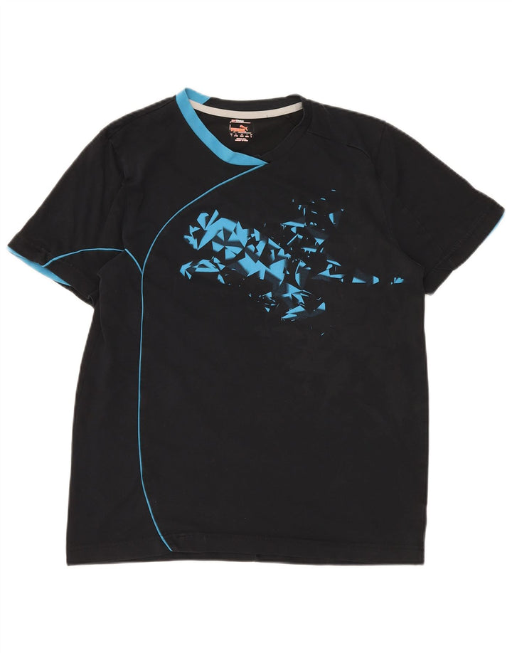 PUMA Mens Graphic T-Shirt Top Medium Black Cotton