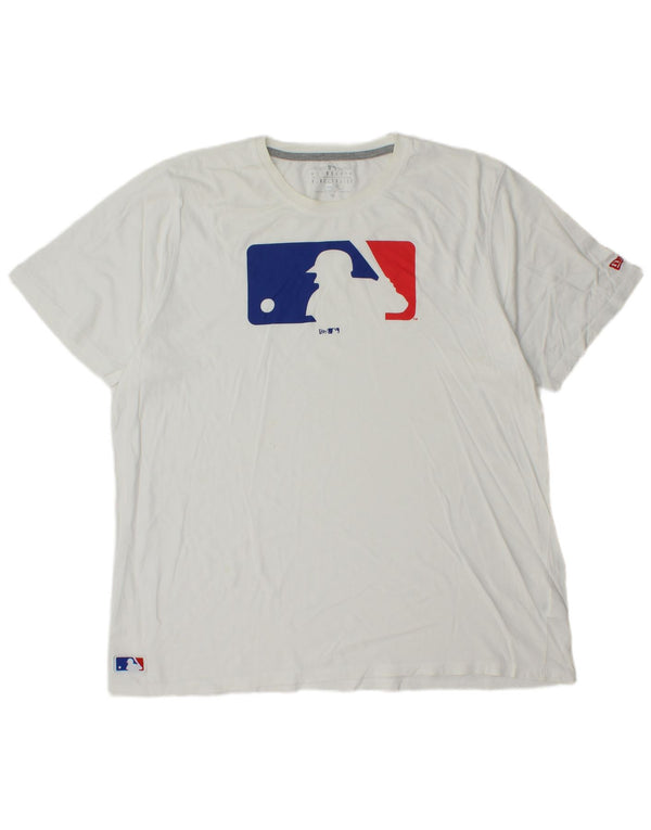 Genuine Merchandise Mens New Era Graphic T-Shirt Top 3XL White Cotton