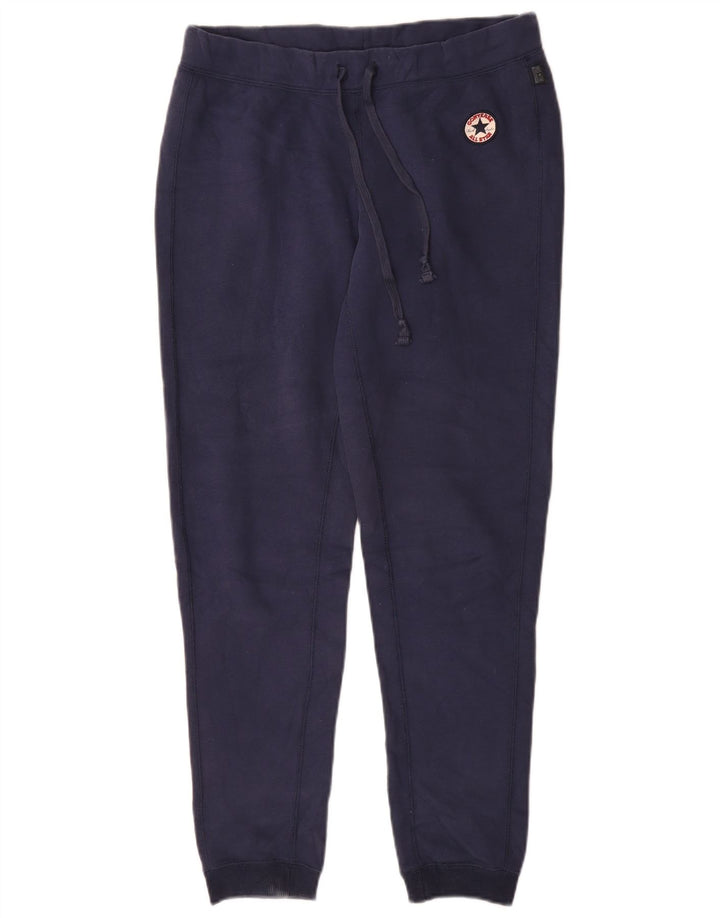 Converse Womens Tracksuit Trousers Joggers UK 14 Medium Navy Blue Cotton