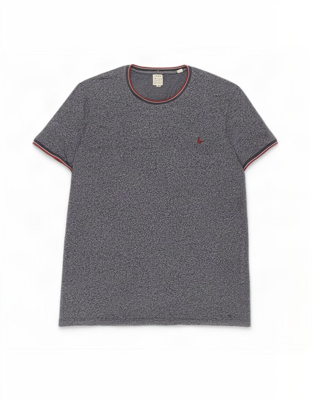 Jack Wills Mens T-Shirt Top Medium Navy Blue Flecked Cotton