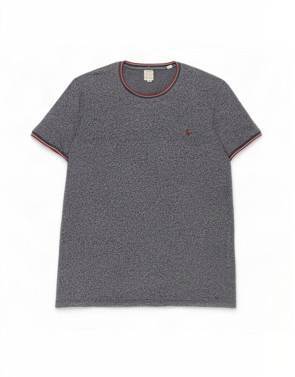Jack Wills Mens T-Shirt Top Medium Navy Blue Flecked Cotton