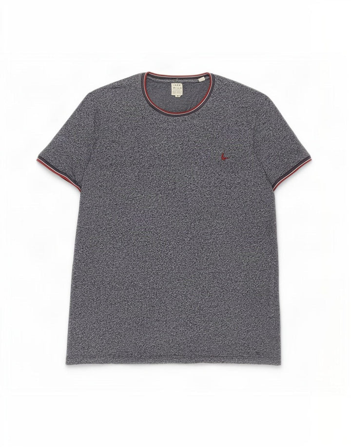 Jack Wills Mens T-Shirt Top Medium Navy Blue Flecked Cotton