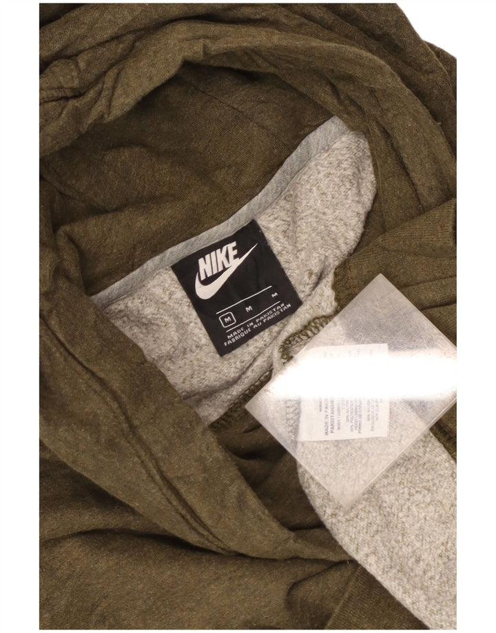 Nike Mens Hoodie Jumper Medium Khaki Cotton