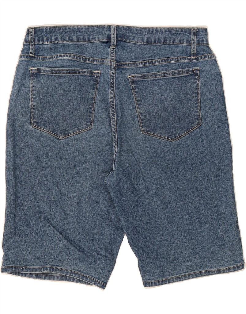 LEE Womens Riders Mid Rise Bermuda Denim Shorts US 12 Large W32 Blue Vintage Lee and Second-Hand Lee from Messina Hembry 