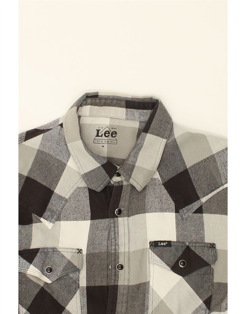 LEE Mens Shirt Medium Grey Check Cotton | Vintage Lee | Thrift | Second-Hand Lee | Used Clothing | Messina Hembry 