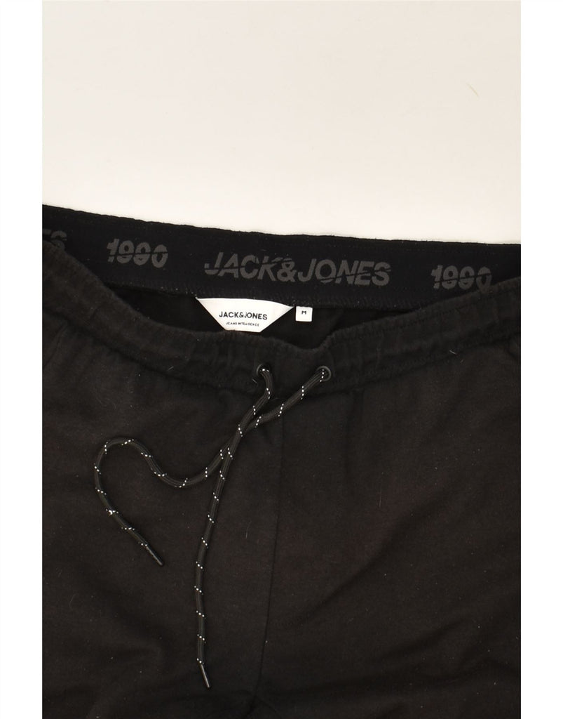 JACK & JONES Mens Tracksuit Trousers Joggers Medium Black Polyester | Vintage Jack & Jones | Thrift | Second-Hand Jack & Jones | Used Clothing | Messina Hembry 