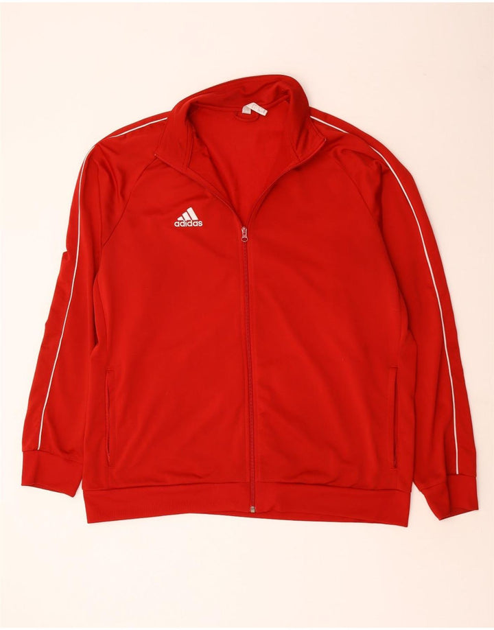 Adidas Mens Tracksuit Top Jacket 2XL Red Polyester