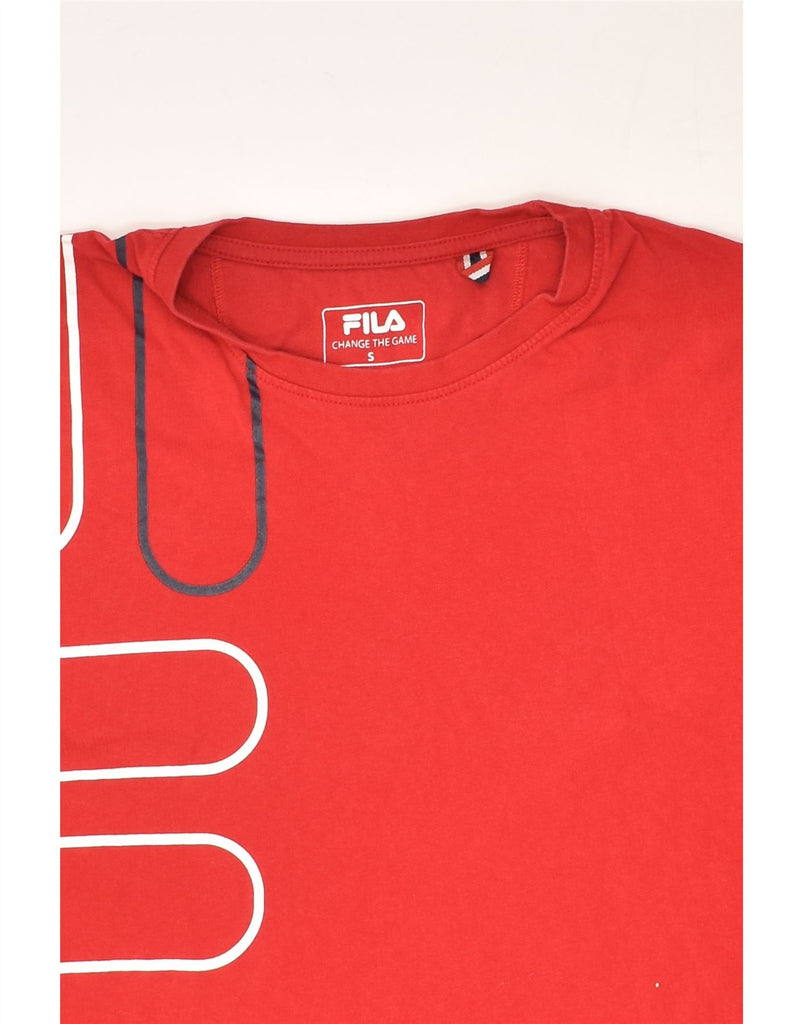 FILA Mens Graphic T-Shirt Top Small Red Cotton | Vintage Fila | Thrift | Second-Hand Fila | Used Clothing | Messina Hembry 