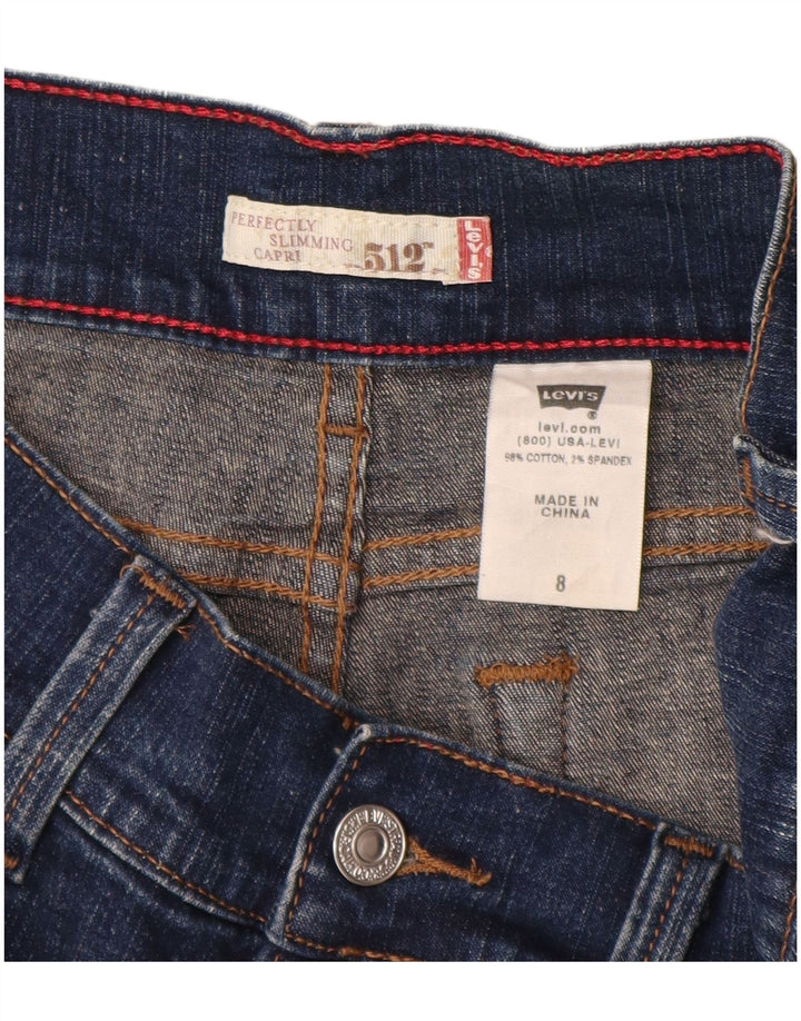 LEVI'S Womens 512 Perfectly Slimming Capri Jeans US 8 Medium W28 L19 Blue