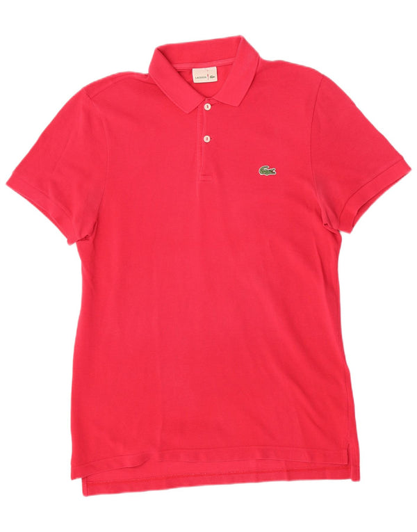 Lacoste Mens Polo Shirt Size 3 Small Pink Cotton