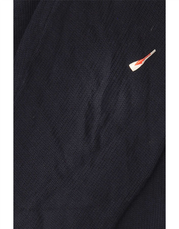 Massimo Dutti Mens Crew Neck Jumper Sweater Medium Navy Blue