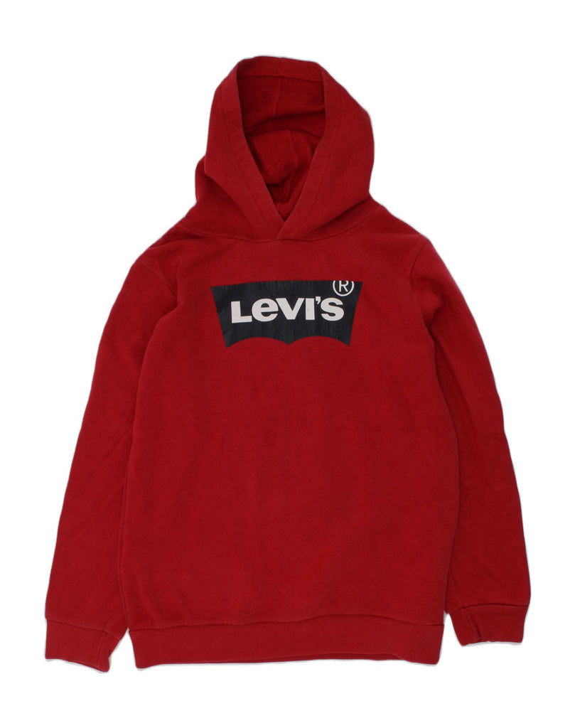 LEVI'S Girls Graphic Hoodie Jumper 15-16 Years XL Red Cotton | Vintage Levi's | Thrift | Second-Hand Levi's | Used Clothing | Messina Hembry 