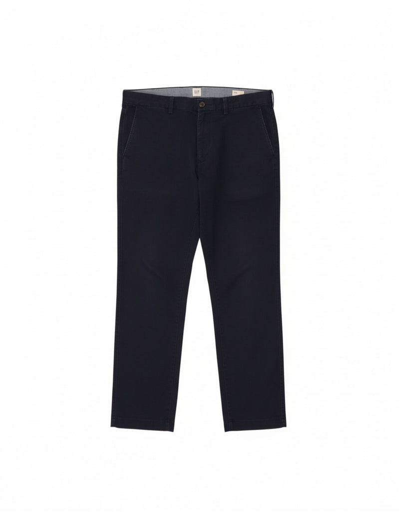 GAP Mens Slim Chino Trousers W36 L32 Navy Blue Cotton Vintage Gap and Second-Hand Gap from Messina Hembry 