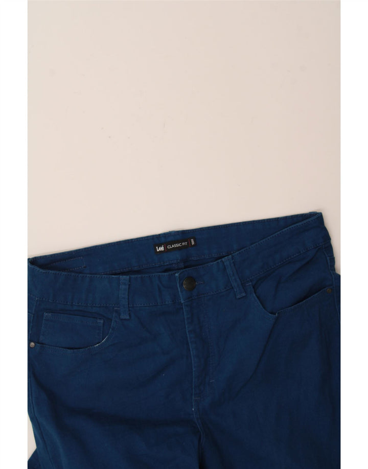 LEE Womens Classic Fit Casual Trousers W34 L30 Navy Blue Vintage Lee and Second-Hand Lee from Messina Hembry 