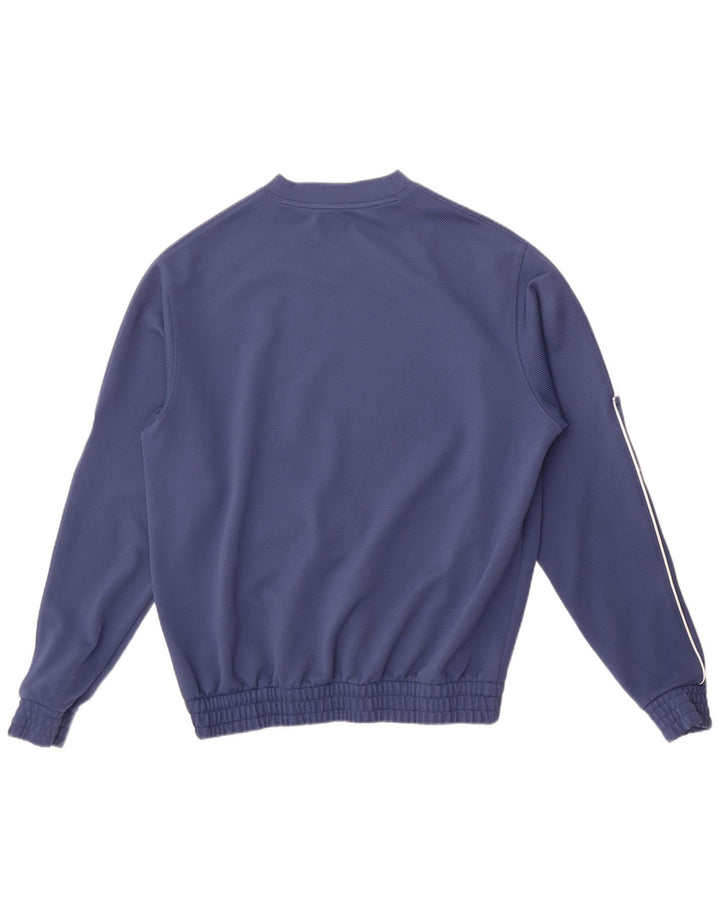 Adidas Mens Sweatshirt Jumper Medium Blue Colourblock Polyester