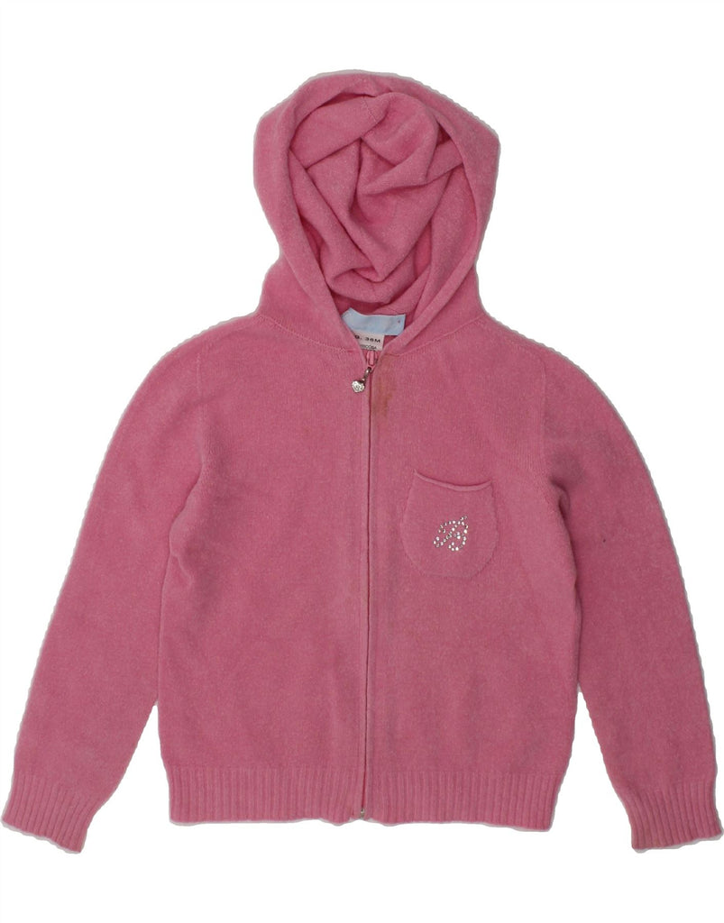 BLUMARINE Girls Hooded Cardigan Sweater 2-3 Years Pink Viscose | Vintage Blumarine | Thrift | Second-Hand Blumarine | Used Clothing | Messina Hembry 