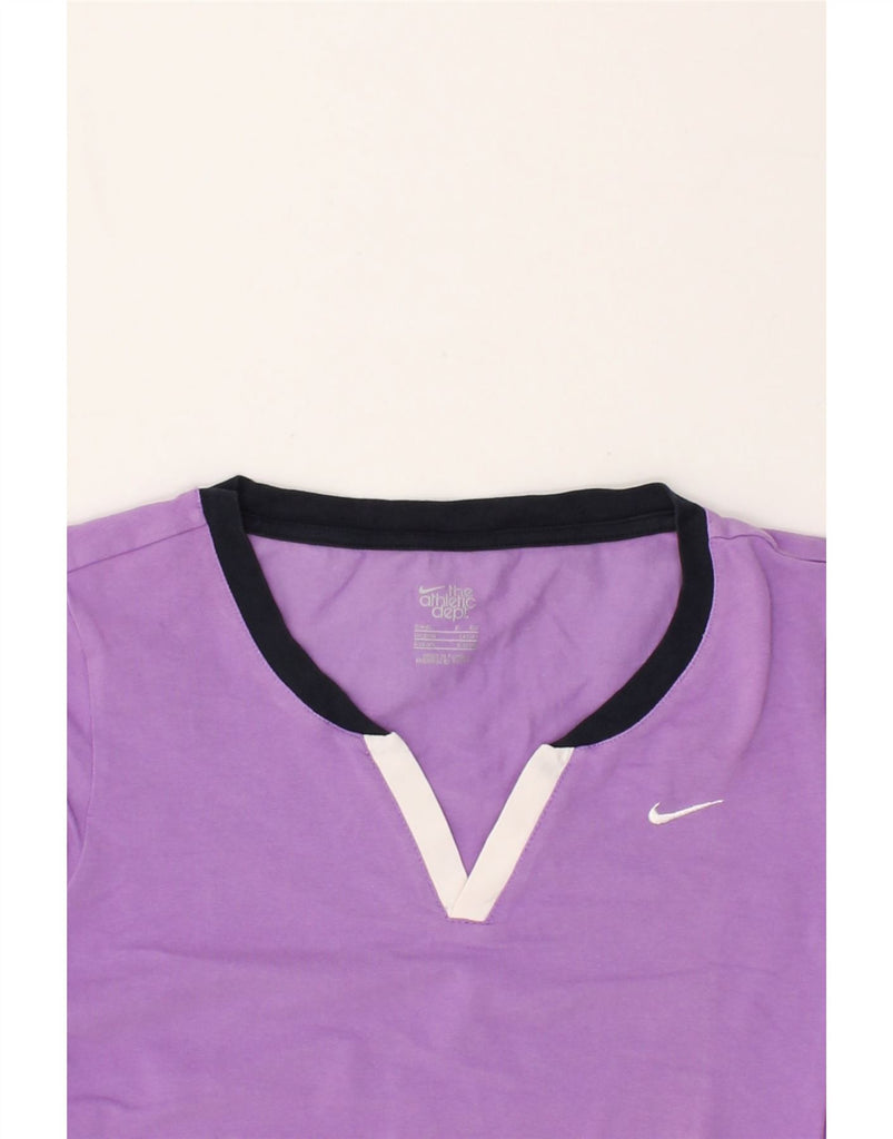 NIKE Womens T-Shirt Top UK 8/10 Small Purple Cotton | Vintage Nike | Thrift | Second-Hand Nike | Used Clothing | Messina Hembry 