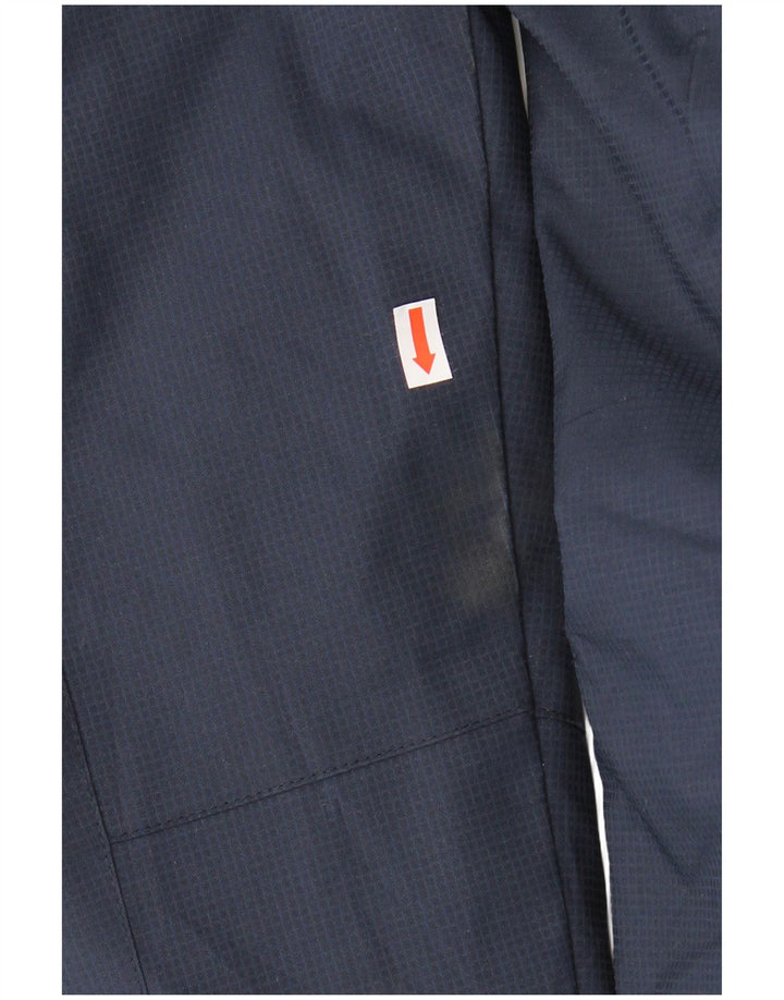 Izod Mens Windbreaker Jacket UK 40 Large Navy Blue Check Polyester