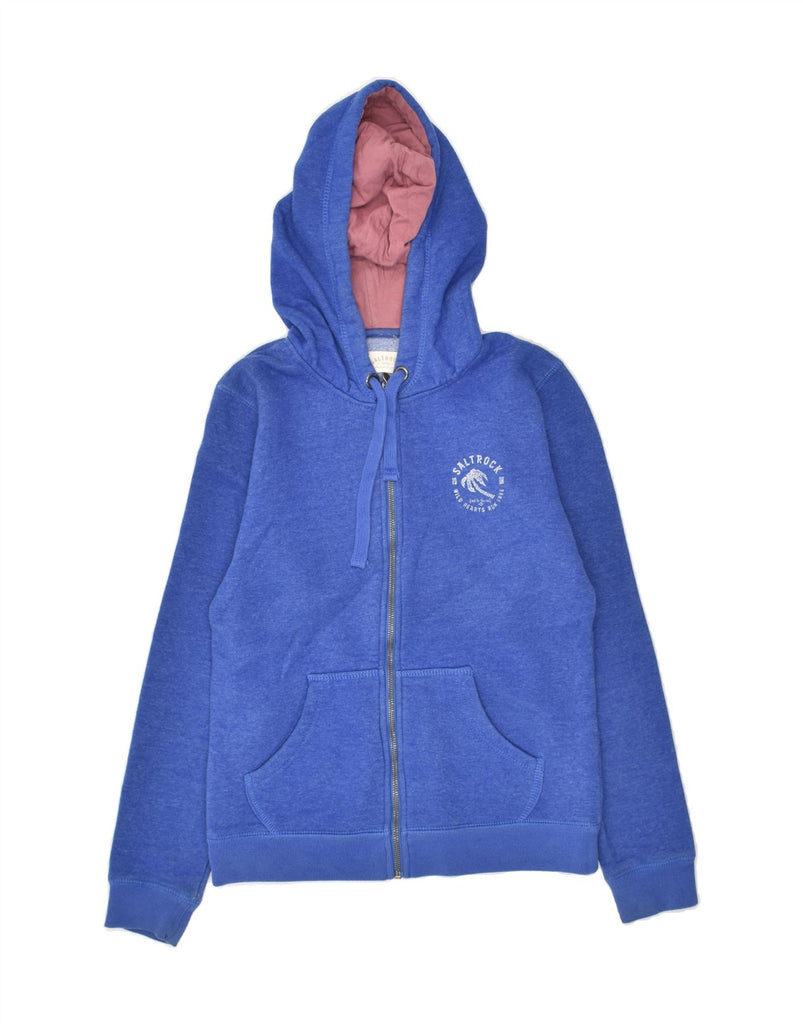 SALTROCK Boys Zip Hoodie Sweater 9-10 Years Blue Polyester | Vintage Saltrock | Thrift | Second-Hand Saltrock | Used Clothing | Messina Hembry 