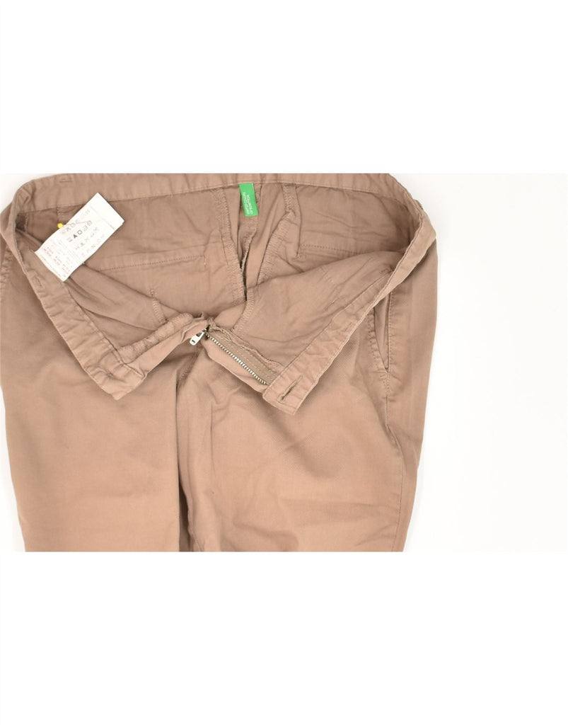 BENETTON Womens Slim Chino Trousers UK 8 Small W27 L27 Beige Cotton | Vintage Benetton | Thrift | Second-Hand Benetton | Used Clothing | Messina Hembry 