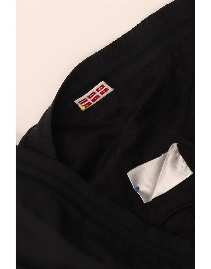 Hummel Mens Graphic Tracksuit Trousers Large Black Colourblock Polyester