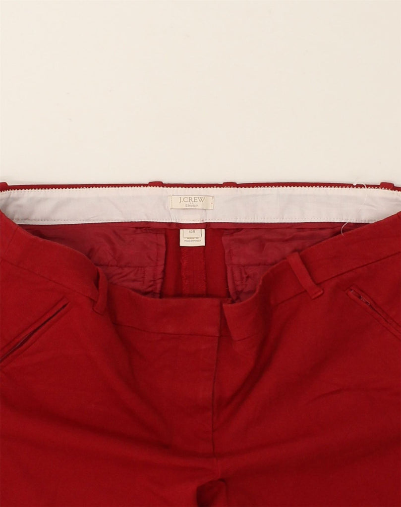 J. CREW Womens Stretch Slim Chino Trousers US 10 Large W30 L26 Red Cotton | Vintage J. Crew | Thrift | Second-Hand J. Crew | Used Clothing | Messina Hembry 