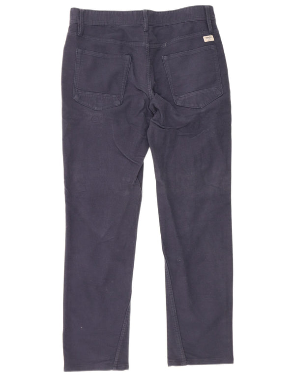Timberland Mens Slim Casual Trousers W33 L30 Navy Blue Cotton